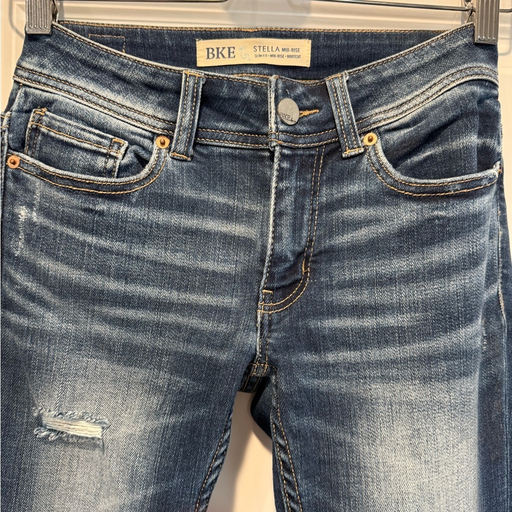 BKE Stella Flare Jeans in Classic Blue